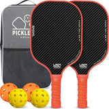 BAGAIL Pickleball Paddles, USAPA Approved Fiberglass Surface Pickleball Set, Lightweight Pickle Ball Rackets with 4 Balls, 1 Bag, Designed in California for Traction and Stability