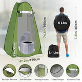 Privacy Tent & Portable Toilet for Adults Camping, 190T Oxford Cloth Outdoor Shower Tent Porta Potty Kit for Camp Travel Car Trips Toilet Bathroom Changing Room Ice Fishing Shelter and Gifts
