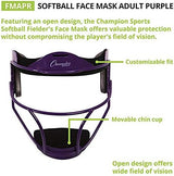 Champion Sports Steel Softball Face Mask - Classic Fielders Masks for Adults - Durable Head Guards - Premium Sports Accessories for Indoors and Outdoors - Multiple Styles