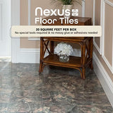 Nexus Self Adhesive 12-Inch Vinyl Floor Tiles, 20 Tiles - 12" x 12", Dark Slate Marble Pattern - Peel & Stick, DIY Flooring for Kitchen, Dining Room, Bedrooms & Bathrooms by Achim Home Decor