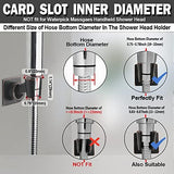 Brass Oil-Rubbed Bronze Shower Wand Holder - Adjustable Handheld Shower Head Bracket - Drill Free Glue Installation