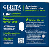 Brita Replacement Water Filter for Faucet Mount, Removes 99% of Lead, Sink Filtration System, Chrome, 2 Count