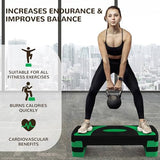 BalanceFrom Aerobic Exercise Step Platform, Home & Gym Workout Stepper, Green
