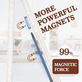 Yotache Adjustable Magnetic Screen Door Fit Doors Size Width 29"-33" Height 79"-81", Reinforced Polyester Mesh with Full Frame Hook&Loop Strip, White