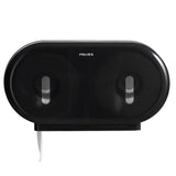 Commercial Twin Jumbo Toilet Tissue Dispenser, 9” Double Toilet Paper Roll Holder Wall Mount, Industrial Tissue Dispenser with Key Lock,Tissue Holder with Dual Dispenser for Bathroom,Office,School