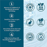 GuruNanda Advanced Oil Pulling with Tongue Scraper Inside The Box - Natural Alcohol Free Mouthwash with Coconut Oil, Vitamins D & E - Supports Healthy Gums, Teeth Whitening & Fresh Breath (8 Fl Oz)