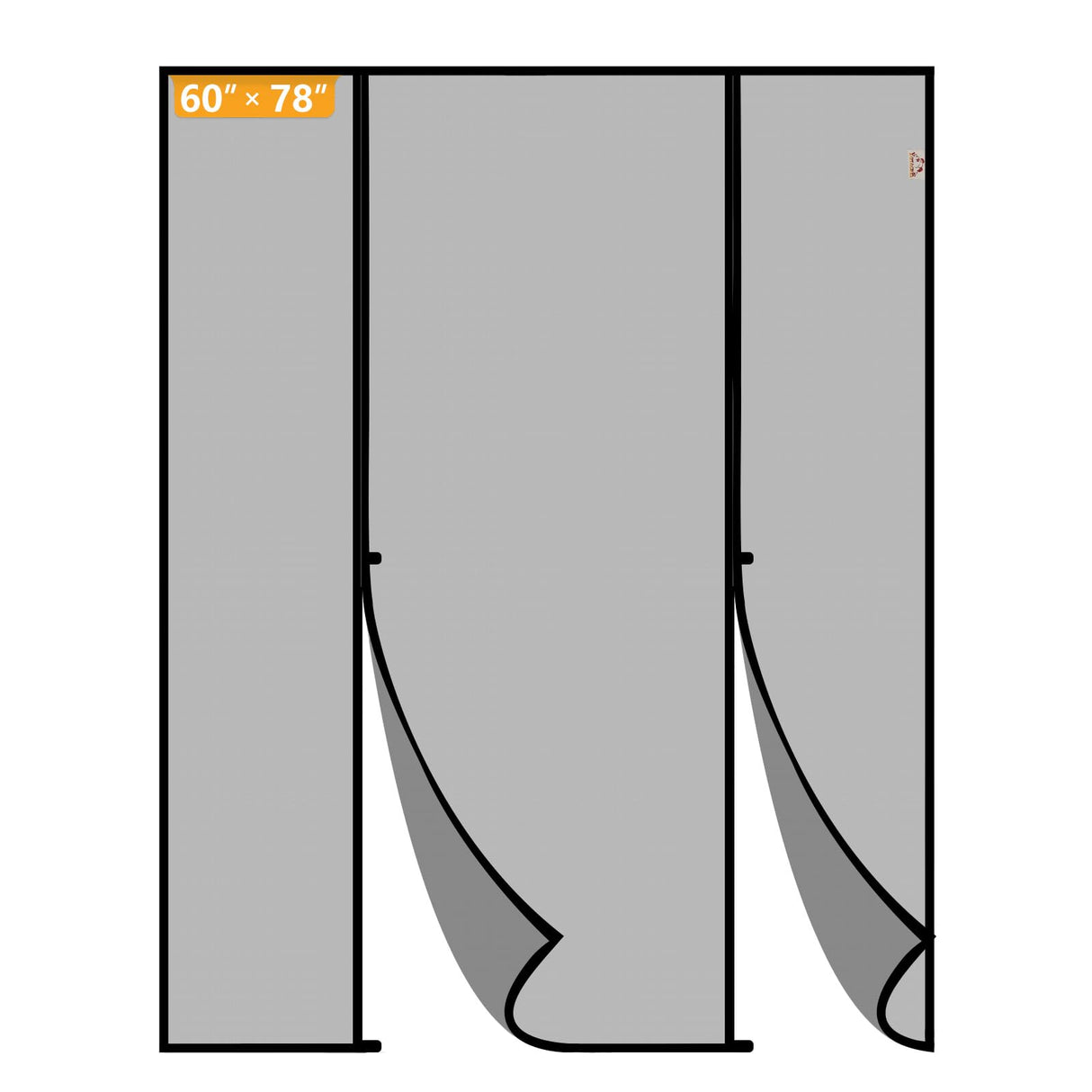 Yotache Magnetic Screen Door Fits Door Size 60"x78", Screen Size 62"x79" Double-Sided Opening Reinforced Mesh with Strong Magnets for Front, Patio Sliding Door