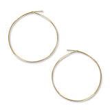 Thin Hoop Earrings for Women - Hypoallergenic 18K Gold Plated Round Hoops