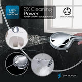 SparkPod 10-Mode Handheld Shower Head with Filter - 5" High Pressure Filtered Shower Head with Touch-to-Clean Nozzles, Built-In Power Jet, Stainless Steel 6ft Hose & Bracket (Polished Chrome)