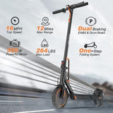 VOLPAM Electric Scooter, 350W/500W, 8.5"/10" Tires, 12/21/28 Miles Range, 16/19/22Mph, Folding E-Scooter with Dual Braking