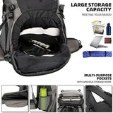 King'sGuard 70L Hiking Backpack with Rain Cover Lightweight Travel Backpack Waterproof Camping Backpack