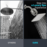 Cobbe High Pressure Filtered Shower Head Combo, Rain Shower Head with 20 Stage Shower Head Filter for Hard Water - Adjustable Replacement Remove Chlorine and Harmful Substances, Brushed Nickel