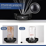 HGN Stainless Steel Glass Rinser for Kitchen Sinks,Metal Cup Washer, Kitchen Sink Cup Rinser,Kitchen Sink Accessories,Matte Black