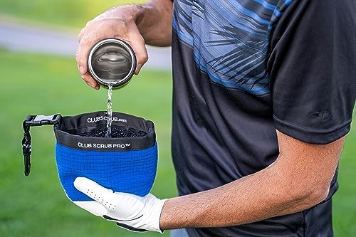 Golf Club and Golf Ball Cleaning Bag, Waterproof Clean Face Technology Liner, Detachable Clip, Machine Washable, Cleans Club Grooves, Dry Exterior (Neoprene or Microfiber Option Available)