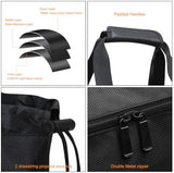 Camp Stove Carry Bag, Camping Stove Carrying Case for Coleman 2-Burner, 1680D Stove Storage bag, with Double Zipper, 2 Adjustful Side Pockets, Fits Grills/Stoves up to 23.6 x 14.5 x 5.5Inches