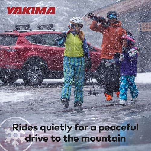 Yakima Ski & Snowboard Car Roof Rack, Fits 6 Ski Pairs or 4 Boards, PowderHound 6