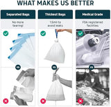 Lunderg Toilet Liners with Super Absorbent Pads - Value Pack 20 Count Universal Fit - Disposable Toilet Bags to Convert any Home, Boat or Camping WC into a Dry Flush - Emergency must have