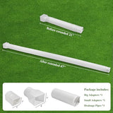 1 Pack Flexible Gutter Downspout Extensions Extendable from 21" to 67", Downspout Extender Comes with Adapters, Thickened Down spout Drain Extension for Rainwater Drainage(White)