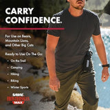SABRE Frontiersman MAX Bear Spray – 40 ft Range, Maximum Strength, The Only EPA-Registered Spray for Bears & Mountain Lions, 7.9 oz, Glow Safety Clip, Outdoor Hiking & Camping Protection