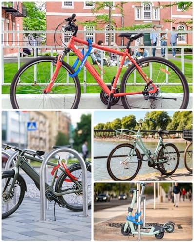 Sportneer Bike Lock: 5 Digit Combination High Security Anti Theft Bike Chain Lock - 3.2/3.6/4ft Heavy Duty Keyless Bicycle Lock for Bike, Motorcycle, Scooter, Door & Gate - 4/6mm Thick, Easy to Use