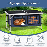 Camping Folding Aluminum Table with Adjustable Legs for Outdoor Travel Beach, Backyards, BBQ, Party and Picnic Foldable Table