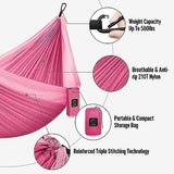 Grassman Camping Hammock Double & Single Portable Hammock with Tree Straps, Lightweight Nylon Parachute Hammocks Camping Accessories Gear for Indoor Outdoor Backpacking, Travel, Hiking, Beach