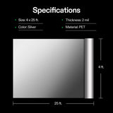 VIVOSUN Highly Reflective Mylar Film Roll 4FT x 25FT for Outdoor Grow Room Indoor Decoration Aluminum Paint Coated 2 Mil Silver