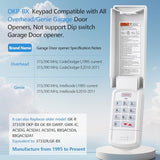 for Overhead Garage Door Opener Keypad, Compatible with All Overhead/Genie Garage Door Openers, Work with Model GK-R 37225R 37332R OKP-BX GK-BX GWKP, GWK-IC, ACSDG, ACSDA1, ACSD1G, B8QACSDA