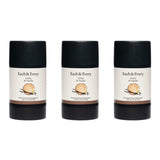 Each & Every All Natural Deodorant for Women & Men - Sensitive Skin, Plant-Based, Baking Soda & Aluminum-Free Deodorant - Long Lasting 24 Hr Odor Control - Cedar & Vanilla Travel Size (3 Pack, 2.5oz)