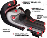 RDX Boxing Gloves, Pro Training Sparring, Maya Hide Leather, Muay Thai MMA Kickboxing, Men Women Adult, Heavy Punching Bag Focus Mitts Pads Workout, Ventilated Palm, Multi Layered, 8 10 12 14 16 18 Oz