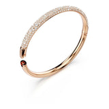 Swarovski Sublima Bangle Bracelet, Snow Pavé of Clear Round Crystals in a Rose Gold-Tone Finished Setting, Size M, Part of the Sublima Collection