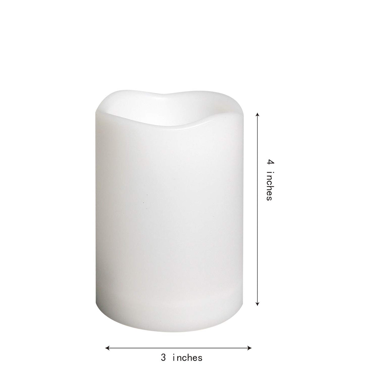 CANDLE CHOICE Waterproof Outdoor Battery Operated Flameless Candles Remote Timer White Plastic Realistic Flickering Fake Electric LED Pillars Lantern Garden Wedding Christmas Decorations 3”x4” 6 Pack