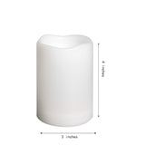 CANDLE CHOICE Waterproof Outdoor Battery Operated Flameless Candles Remote Timer White Plastic Realistic Flickering Fake Electric LED Pillars Lantern Garden Wedding Christmas Decorations 3”x4” 6 Pack