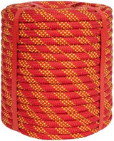 1/2 Inch Climbing Rope 150 Ft Red - 48 Strands Tree Climbing,1/2in Arborist Rope,Rappelling Rope,Static Nylon Polyester Braided Rope,Bull Rope for Tree Pulling,Nautical Rigging Rope Swing