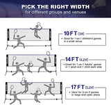 BAGAIL Badminton Net, Height Adjustable Kids Volleyball Net, Foldable Nylon Net 10 ft/14ft/17ft Wide, Tennis Net, Small Pickleball Net for Backyard Game and Indoor Outdoor Use, Easy Setup