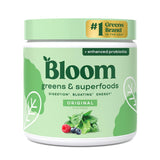 Bloom Nutrition Superfood Greens Powder, Digestive Enzymes with Probiotics and Prebiotics, Gut Health, Bloating Relief for Women, Chlorella, Green Juice Mix with Beet Root Powder, 30 SVG, Original