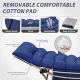 Folding Camping Cot for Sleeping, Portable Cots for Adults, Heavy Duty Cot Bed 550LBS(Max Load), Extra Wider Cots with Large Pocket for Outdoor, Office, Beach