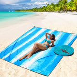 Beach Blanket Waterproof Sandproof Beach Mat 79" X 83" /10'x9'for 2-8 Adults Quick Drying Outdoor Picnic Mat Beach Accessories for Travel, Camping, Hiking