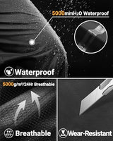 33,000ft Men's Full Zip Rain Pants Waterproof Lightweight for Hiking,Fishing,Golf