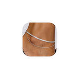 PROSTEEL Ankle Bracelets for Women Waterproof, Layered Snake Stainless Steel Summer Beach anklets, Silver 8-10.5 Inch Adjustable, Come with Box