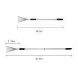 Extendable Handle Shrub Rake for Clean Debris Lawn Shrub Bush and Flowers