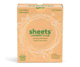 Sheets Laundry Club Laundry Detergent Sheets, 100 Loads - Fresh Linen Scent, Eco-Friendly, Quick-Dissolving Formula, Hypoallergenic, Septic Safe, Plastic-Free Packaging - 50 Sheets