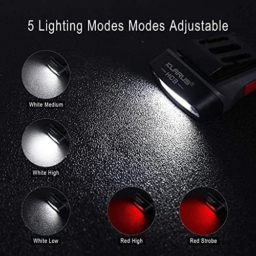 klarus HC3 Rechargeable Motion Sensor Cap Visor Light - 100 Lumens COB LED Clip on Hat Light - Headlamp Flashlight with Red Light for Fishing Running Camping Reading
