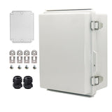 YETLEBOX Outdoor Waterproof Electrical Box Junction Box Weatherproof IP67 ABS Plastic Enclosure Switch Router Project Box Electronics DIY Enclosure With Mounting Plate Wall Bracket Grey 8.6"x6.6"x4.3"