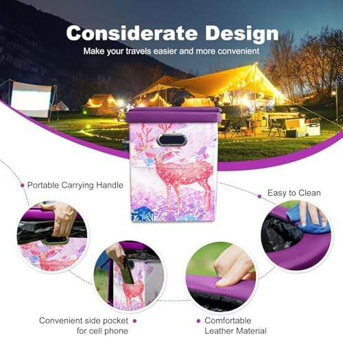 Upgrade XL Portable Toilet for Adults, Extra Large Portable Travel Floding Toilet, Camping Tall Toilets with Lid for Adults and Kids Compact Potty for Car,Hiking,Beach and Camping