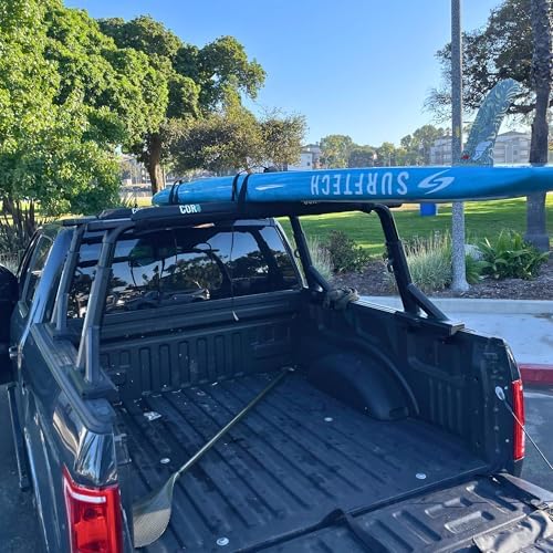 Aero Roof Rack Pads and Premium Scratch Resistant Silicone Buckle Tie Down Straps for Surf, SUP, Kayak and Canoe (28" Large) by COR Surf