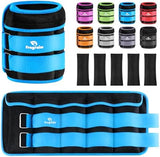 Fragraim Adjustable Ankle Weights 1-3/4/5/6/8/10/12/15/20 LBS Pair with Removable Weight for Jogging, Gymnastics, Aerobics, Physical Therapy