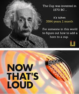 The LoudCup Tumbler + Stadium Horn - Insulated Cup Reusable Water Bottle Coffee Travel Mug - Worlds Loudest Cup for Game Day