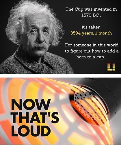 The LoudCup Tumbler + Stadium Horn - Insulated Cup Reusable Water Bottle Coffee Travel Mug - Worlds Loudest Cup for Game Day