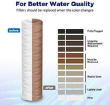 Membrane Solutions 10 Micron 10"x2.5" String Wound Whole House Water Filter Replacement Cartridge Universal Sediment Filters for Well Water - 6 Pack